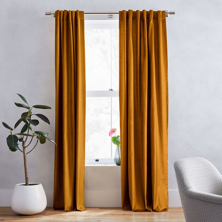 Cotton-Luster-Velvet-Curtain-Golden-Oak