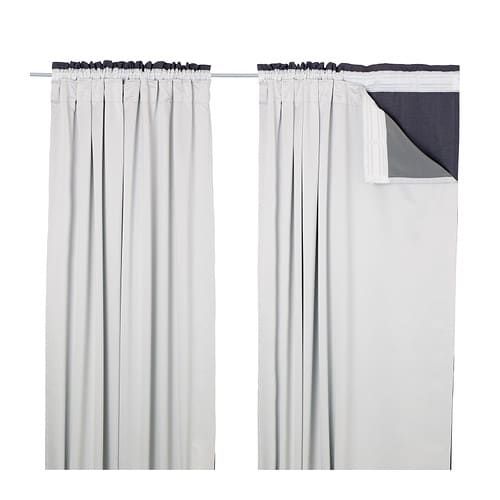GLANSNÄVA-Curtain-liners-1-pair-light-grey-143x240-cm-IKEA