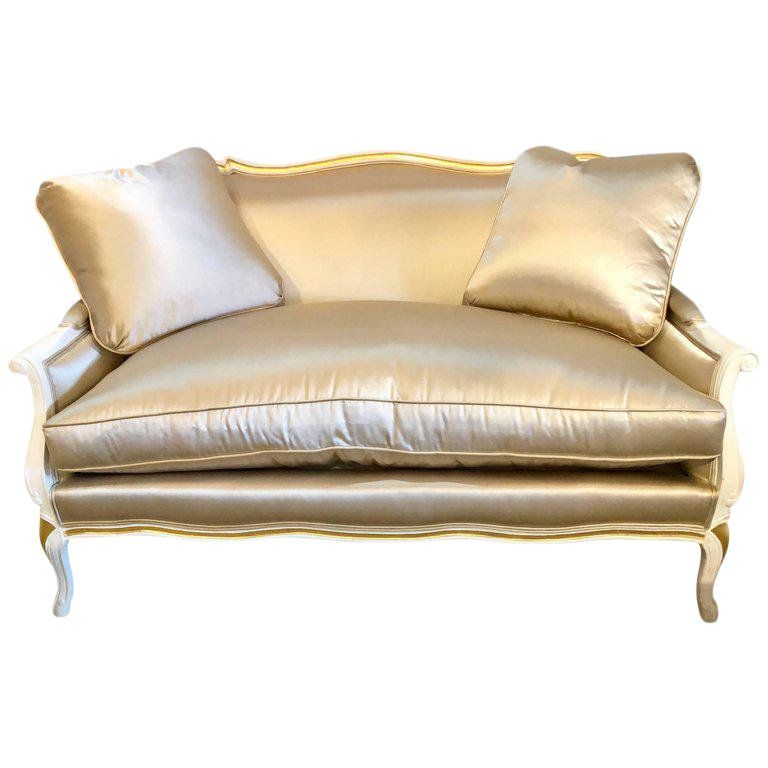 Gilt-and-Paint-Decorated-Settee-_-Loveseat-in-a-Fine-Satin-Upholstery