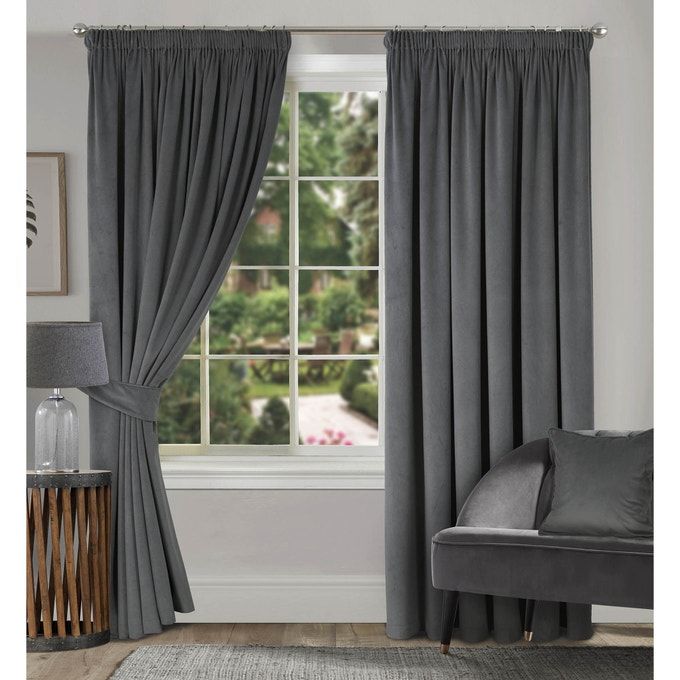 Montreal-Velvet-Lined-Door-Curtain-Panel-Grey